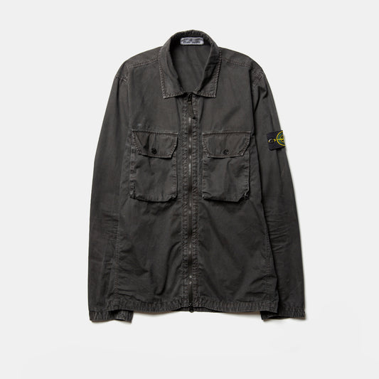Stone Island Zip Overshirt With Chest Pocket