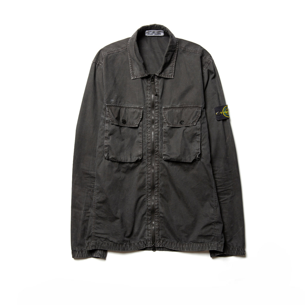 Stone Island Zip Overshirt With Chest Pocket