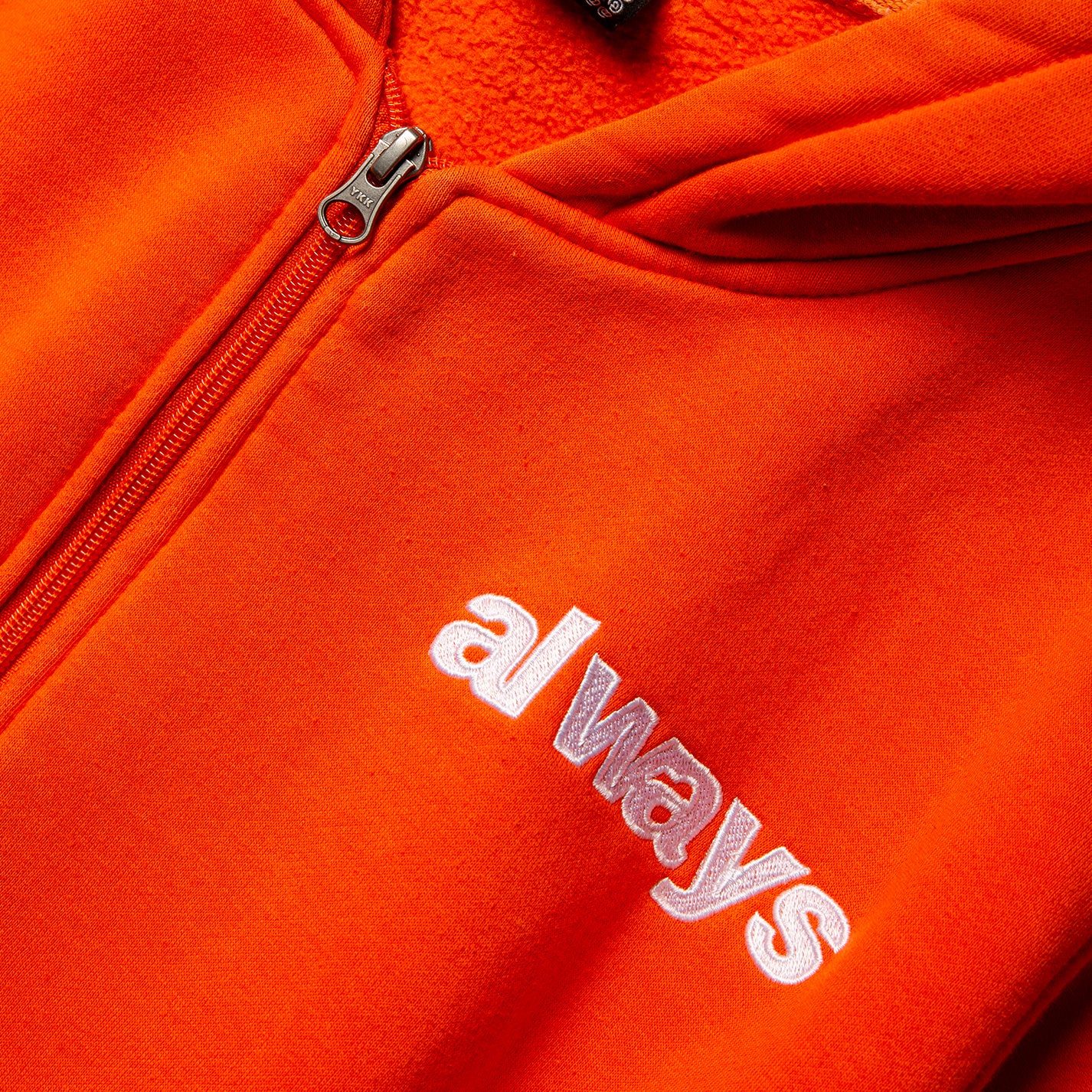 Always Do What You Should Do Zip Up Hoodie With Embroidered Logo