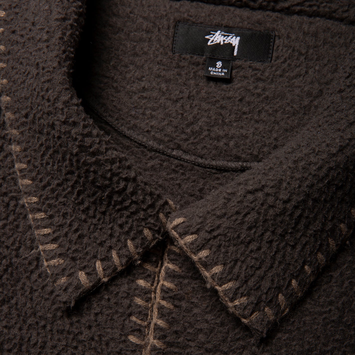 Stussy Woodsy Blanket Stitch Cardigan