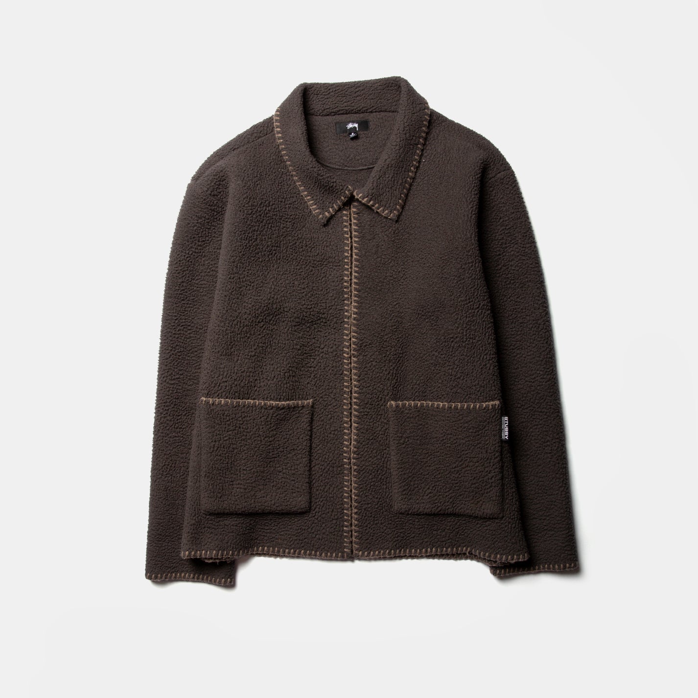 Stussy Woodsy Blanket Stitch Cardigan
