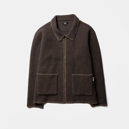 Stussy Woodsy Blanket Stitch Cardigan