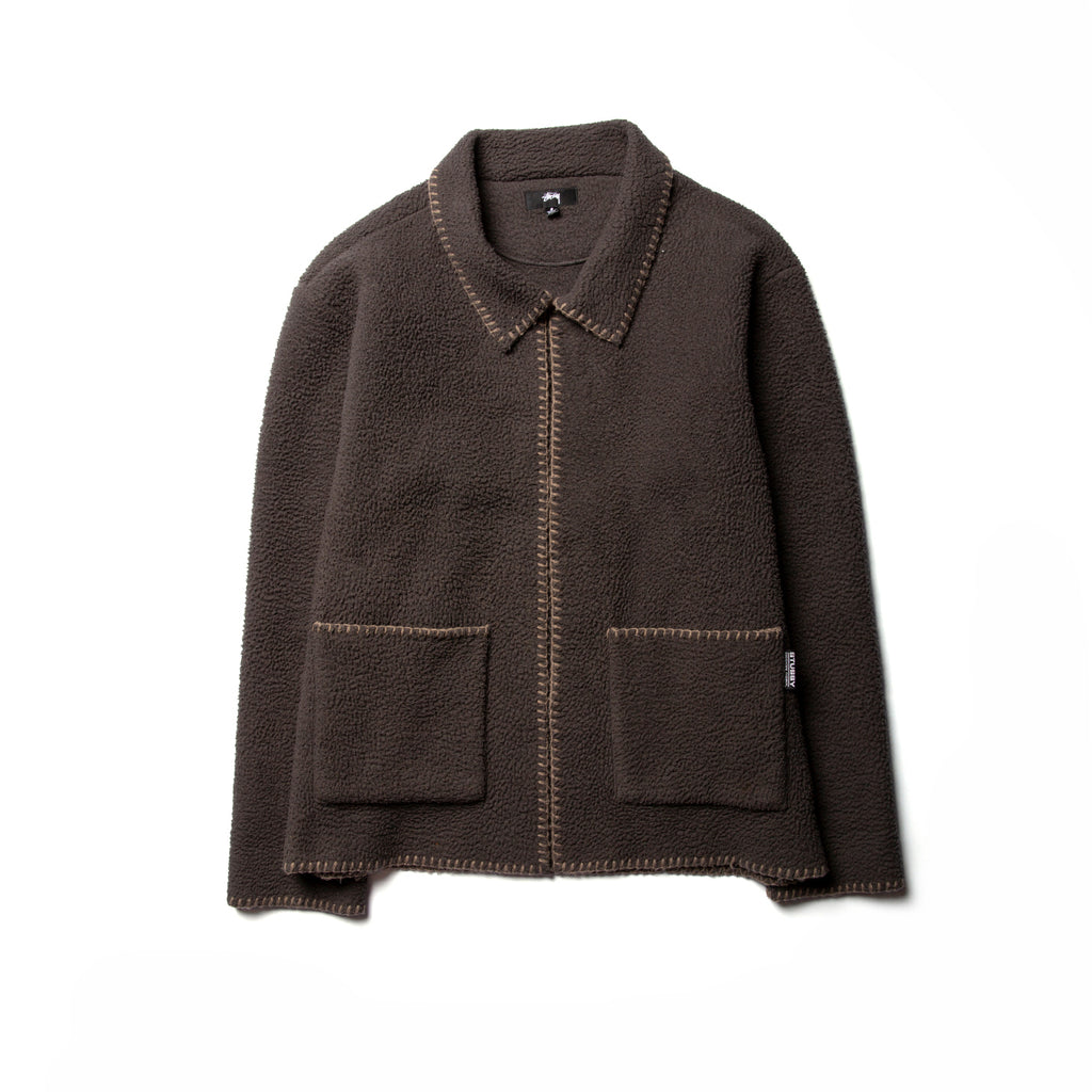Stussy Woodsy Blanket Stitch Cardigan