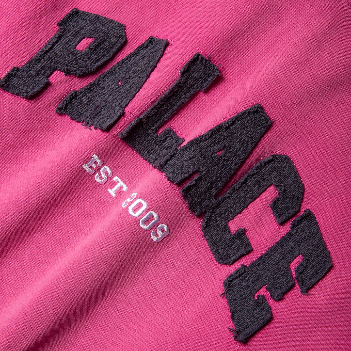 Palace Drop Shoulder Denim Applique Hoodie