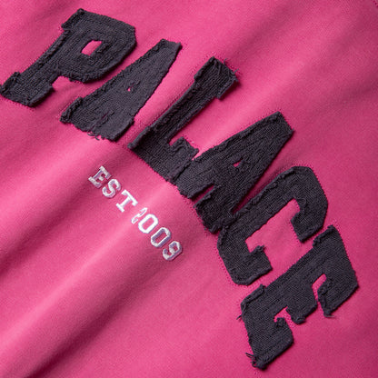 Palace Drop Shoulder Denim Applique Hoodie