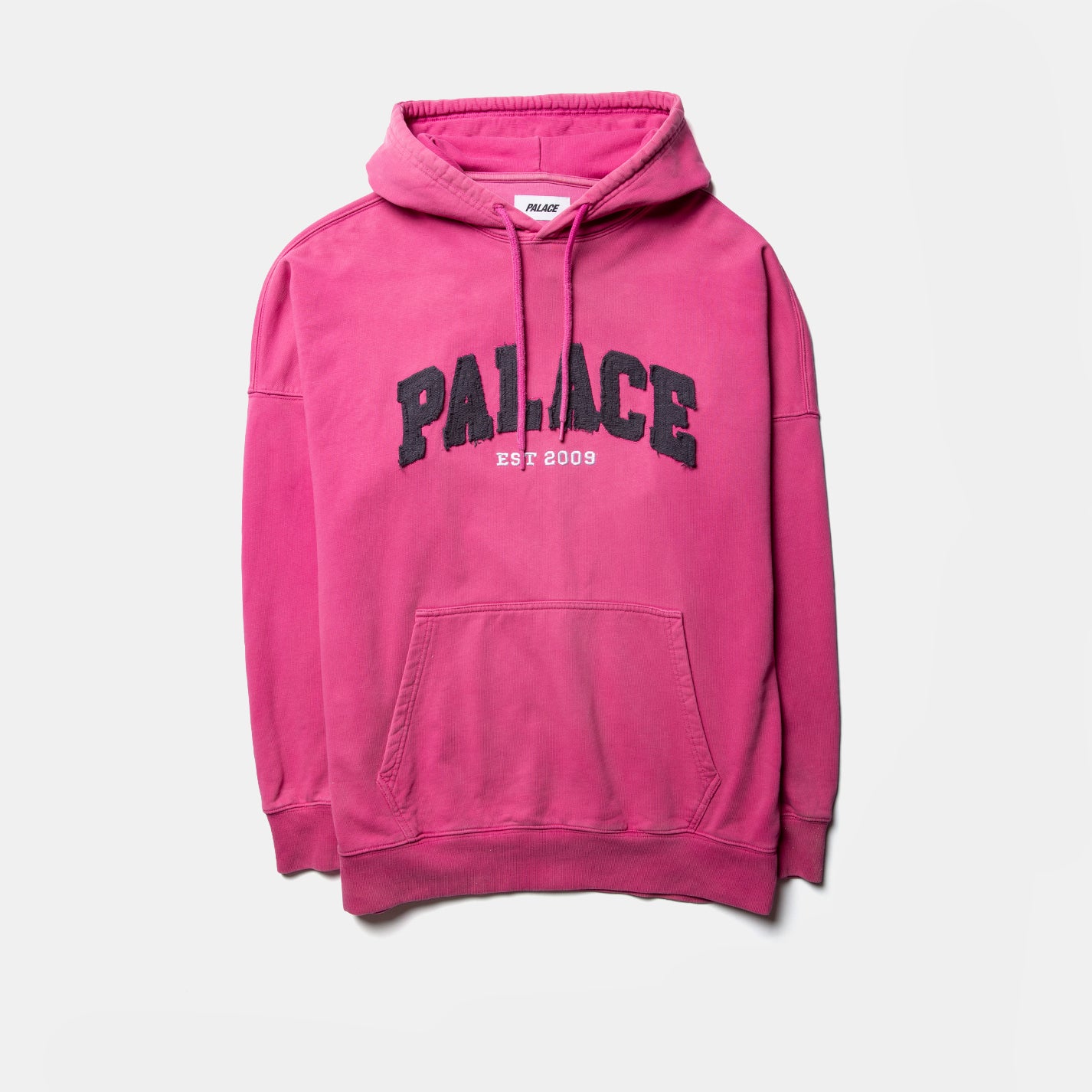 Palace Drop Shoulder Denim Applique Hoodie